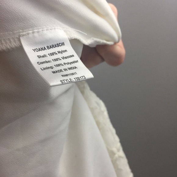 Yoana Baraschi Ivory Sheer Embroidered Cold Top - Picture 6 of 8